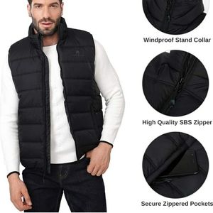 Black puffer vest